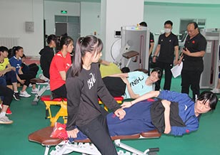 国家跆拳道队进行体能测试备战奥运会